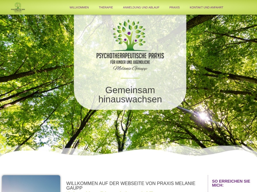 Screenshot von Praxis Gaupp