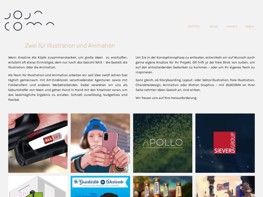 Screenshot von JOJACOMA