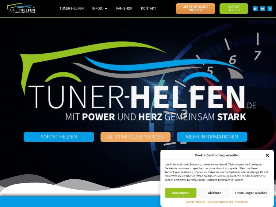 Screenshot von Tuner Helfen